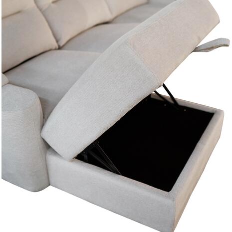 ΚΑΝΑΠΕΣ ΑΡΙΣΤΕΡΗ ΓΩΝΙΑ SYNTHIA HM3308.01L ΑΝΑΚΛΙΣΗ & ΑΠΟΘ.ΧΩΡΟΣ--ΜΠΕΖ 246x159x97Υεκ