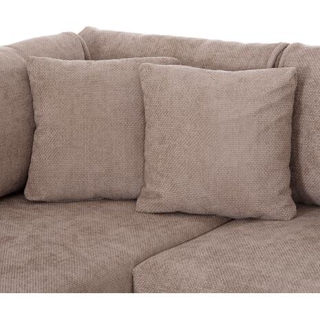 ΚΑΝΑΠΕΣ ΚΡΕΒΑΤΙ ΑΡΙΣΤΕΡΗ ΓΩΝΙΑ ZENORA HM3337.03L ΜΠΕΖ ΥΦΑΣΜΑ 303x214x80Υεκ