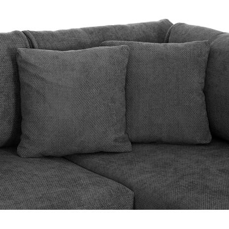 ΚΑΝΑΠΕΣ ΚΡΕΒΑΤΙ ΔΕΞΙΑ ΓΩΝΙΑ ZENORA HM3337.01R ΣΚΟΥΡΟ ΓΚΡΙ ΥΦΑΣΜΑ 303x214x80Υεκ