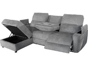 ΚΑΝΑΠΕΣ ΑΡΙΣΤΕΡΗ ΓΩΝΙΑ SYNTHIA HM3308.03L ΑΝΑΚΛΙΣΗ & ΑΠΟΘ.ΧΩΡΟΣ--ΓΚΡΙ 246x159x97Υεκ