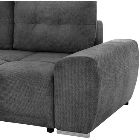 ΚΑΝΑΠΕΣ ΚΡΕΒΑΤΙ ΑΡΙΣΤΕΡΗ ΓΩΝΙΑ COMFYRA HM3336.01L ΓΚΡΙ ΥΦΑΣΜΑ 270x181x75Υεκ