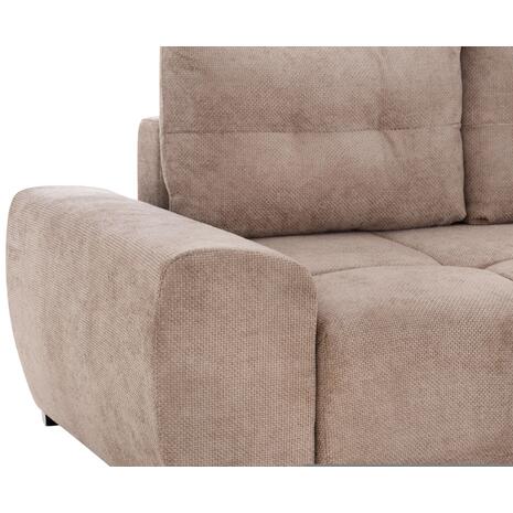 ΚΑΝΑΠΕΣ ΚΡΕΒΑΤΙ ΔΕΞΙΑ ΓΩΝΙΑ COMFYRA HM3336.03R ΜΠΕΖ ΥΦΑΣΜΑ 270x181x75Υεκ