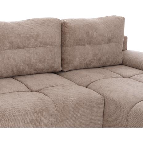 ΚΑΝΑΠΕΣ ΚΡΕΒΑΤΙ ΔΕΞΙΑ ΓΩΝΙΑ COMFYRA HM3336.03R ΜΠΕΖ ΥΦΑΣΜΑ 270x181x75Υεκ