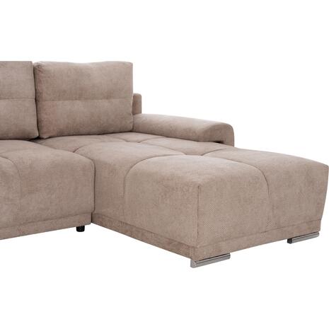 ΚΑΝΑΠΕΣ ΚΡΕΒΑΤΙ ΔΕΞΙΑ ΓΩΝΙΑ COMFYRA HM3336.03R ΜΠΕΖ ΥΦΑΣΜΑ 270x181x75Υεκ