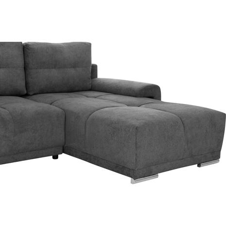 ΚΑΝΑΠΕΣ ΚΡΕΒΑΤΙ ΔΕΞΙΑ ΓΩΝΙΑ COMFYRA HM3336.01R ΓΚΡΙ ΥΦΑΣΜΑ 270x181x75Υεκ