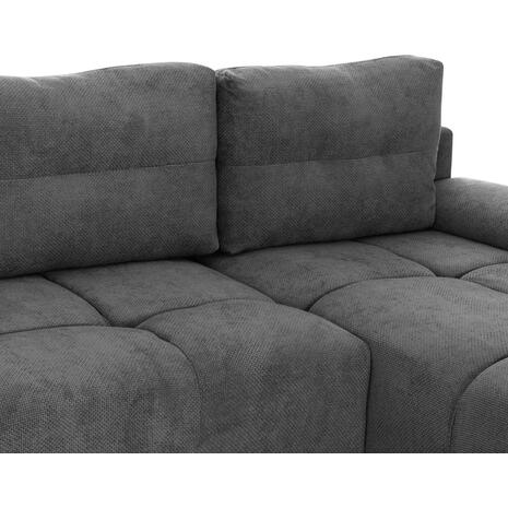 ΚΑΝΑΠΕΣ ΚΡΕΒΑΤΙ ΔΕΞΙΑ ΓΩΝΙΑ COMFYRA HM3336.01R ΓΚΡΙ ΥΦΑΣΜΑ 270x181x75Υεκ