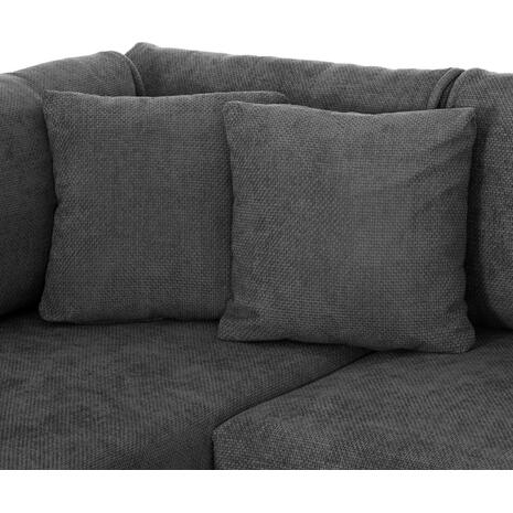 ΚΑΝΑΠΕΣ ΚΡΕΒΑΤΙ ΑΡΙΣΤΕΡΗ ΓΩΝΙΑ ZENORA HM3337.01L ΣΚΟΥΡΟ ΓΚΡΙ ΥΦΑΣΜΑ 303x214x80Υεκ