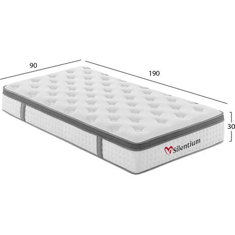 ΣΤΡΩΜΑ ΜΟΝΟ SILENTIUM HM749.01 POCKET SPRINGS--ΛΕΥΚΟ 90x190x30Υεκ.