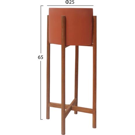 ΓΛΑΣΤΡΑ ΕΣΩΤ.ΧΩΡΟΥ RENTIL HM4684.08L FIBER CEMENT ΧΡΩΜΑ ΤΕΡΑΚΟΤΑ--ΒΑΣΗ TEAK Φ27x66Υ