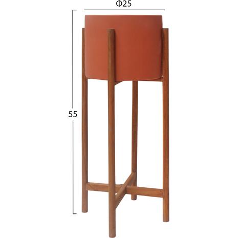 ΓΛΑΣΤΡΑ ΕΣΩΤ.ΧΩΡΟΥ RENTIL HM4684.08S FIBER CEMENT ΧΡΩΜΑ ΤΕΡΑΚΟΤΑ--ΒΑΣΗ TEAK Φ27x56Υ