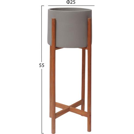 ΓΛΑΣΤΡΑ ΕΣΩΤ.ΧΩΡΟΥ RENTIL HM4684.03S FIBER CEMENT ΧΡΩΜΑ ΓΚΡΙ--ΒΑΣΗ TEAK Φ27x56Υ