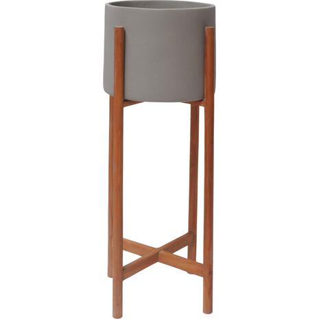 ΓΛΑΣΤΡΑ ΕΣΩΤ.ΧΩΡΟΥ RENTIL HM4684.03S FIBER CEMENT ΧΡΩΜΑ ΓΚΡΙ--ΒΑΣΗ TEAK Φ27x56Υ