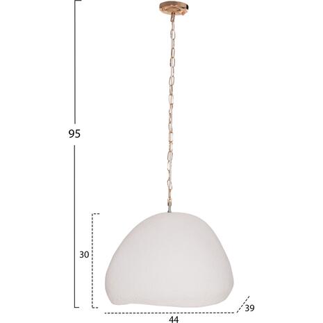 ΦΩΤΙΣΤΙΚΟ ΟΡΟΦΗΣ ΚΡΕΜΑΣΤΟ JAYLEN HM4703.02S FIBER CEMENT ΛΕΥΚΟ