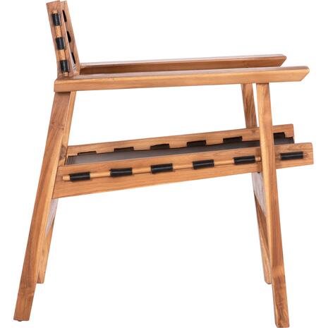 ΠΟΛΥΘΡΟΝΑ KONNA HM9928.01 TEAK ΞΥΛΟ ΣΕ ΦΥΣΙΚΟ-ΔΕΡΜΑ ΑΓΕΛΑΔΟΣ ΣΕ ΜΑΥΡΟ 80x64x73Υεκ.