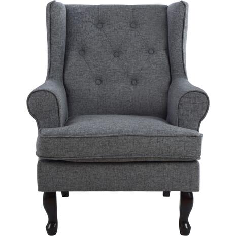 ΠΟΛΥΘΡΟΝΑ ΜΠΕΡΖΕΡΑ BRANDON HM3073.10 ΣΕ ΓΚΡΙ ΧΡΩΜΑ 83x83x104 εκ.