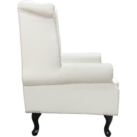 ΠΟΛΥΘΡΟΝΑ-ΜΠΕΡΖΕΡΑ T.CHESTERFIELD POLINA HM0053.02 PU ΛΕΥΚΟ ΜΑΤ 83x75x107Yεκ. (Λευκό)