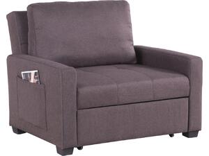 ΠΟΛΥΘΡΟΝΑ-ΚΡΕΒΑΤΙ KANNA HM3083.01 ΚΑΦΕ ΥΦΑΣΜΑ 112x96x85Υεκ. (Καφέ)