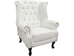 ΠΟΛΥΘΡΟΝΑ-ΜΠΕΡΖΕΡΑ T.CHESTERFIELD POLINA HM0053.02 PU ΛΕΥΚΟ ΜΑΤ 83x75x107Yεκ. (Λευκό)