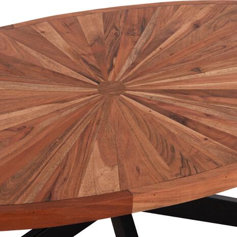 ΤΡΑΠΕΖΙ ΣΑΛΟΝΙΟΥ ΟΒΑΛ MONTANA SUPERIOR HM9906 ΞΥΛΟ ΑΚΑΚΙΑΣ-ΜΕΤΑΛΛΟ 120x61x45Υεκ.