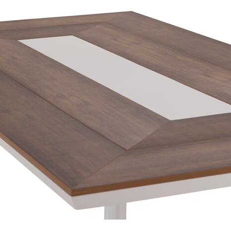 ΤΡΑΠΕΖΙ ΑΛΟΥΜΙΝΙΟΥ TABER HM5131.11 ΛΕΥΚΟ ΜΕ POLYWOOD TOP 200x100x75Υεκ