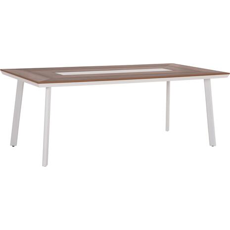 ΤΡΑΠΕΖΙ ΑΛΟΥΜΙΝΙΟΥ TABER HM5131.11 ΛΕΥΚΟ ΜΕ POLYWOOD TOP 200x100x75Υεκ