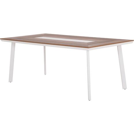 ΤΡΑΠΕΖΙ ΑΛΟΥΜΙΝΙΟΥ TABER HM5131.11 ΛΕΥΚΟ ΜΕ POLYWOOD TOP 200x100x75Υεκ