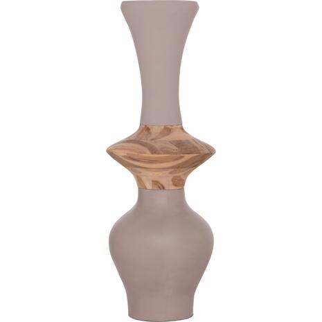 ΔΙΑΚΟΣΜΗΤΙΚΟ ΒΑΖΟ ΔΑΠΕΔΟΥ NEBULA HM4660.05S FIBER CEMENT TAUPE--ΞΥΛΟ ΤΕΑΚ Φ45x115Υεκ