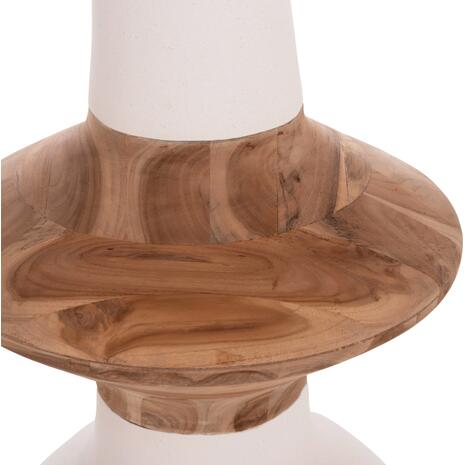 ΔΙΑΚΟΣΜΗΤΙΚΟ ΒΑΖΟ ΔΑΠΕΔΟΥ NEBULA HM4660.02S FIBER CEMENT ΛΕΥΚΟ--ΞΥΛΟ ΤΕΑΚ Φ45x115Υεκ