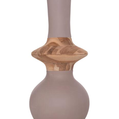 ΔΙΑΚΟΣΜΗΤΙΚΟ ΒΑΖΟ ΔΑΠΕΔΟΥ NEBULA HM4660.05M FIBER CEMENT TAUPE--ΞΥΛΟ ΤΕΑΚ Φ45x148Υεκ