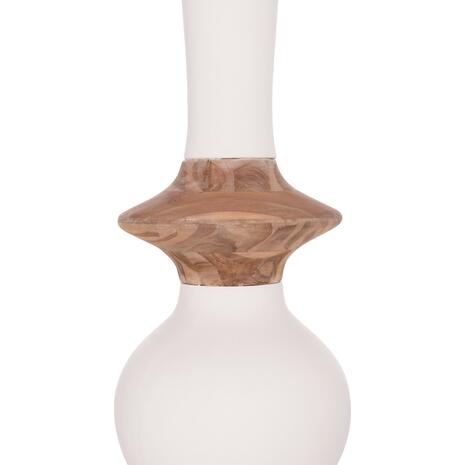 ΔΙΑΚΟΣΜΗΤΙΚΟ ΒΑΖΟ ΔΑΠΕΔΟΥ NEBULA HM4660.02M FIBER CEMENT ΛΕΥΚΟ--ΞΥΛΟ ΤΕΑΚ Φ45x148Υεκ