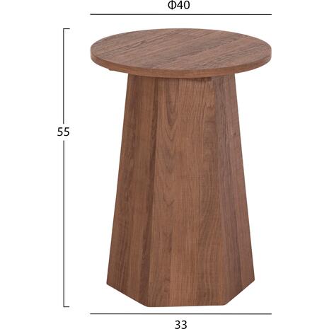 ΤΡΑΠΕΖΙ ΣΑΛΟΝΙΟΥ CARPEN HM18270 MDF ΜΕ ΕΠΕΝΔΥΣΗ PAPERWOOD Φ40x55Υεκ.