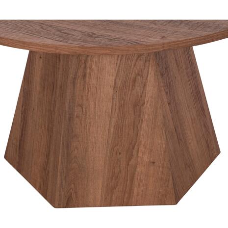 ΤΡΑΠΕΖΙ ΣΑΛΟΝΙΟΥ CARPEN HM18269 MDF ΜΕ ΕΠΕΝΔΥΣΗ PAPERWOOD Φ80x45Υεκ.