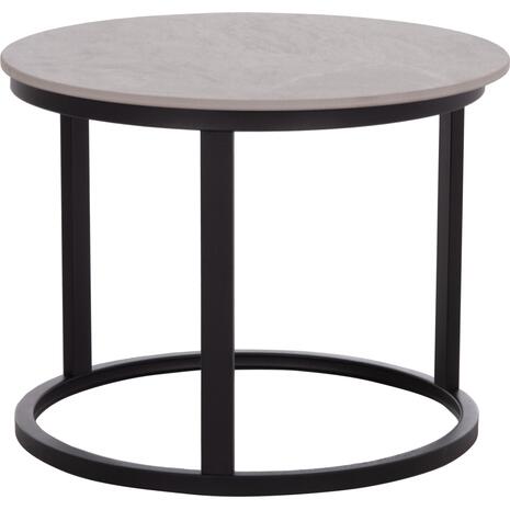 ΤΡΑΠΕΖΙ ΣΑΛΟΝΙΟΥ 2ΤΜΧ TALOS ΚΕΡΑΜΙΚΟ TOP ΜΕ ΟΨΗ ΓΚΡΙ ΜΑΡΜΑΡΟΥ HM18140.04 Φ70+Φ50