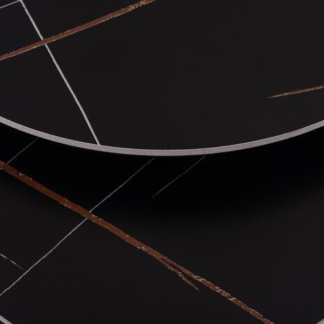 ΤΡΑΠΕΖΙ ΣΑΛΟΝΙΟΥ 2ΤΜΧ TALOS ΚΕΡΑΜΙΚΟ TOP ΜΕ ΟΨΗ ΜΑΥΡΟΥ ΜΑΡΜΑΡΟΥ HM18140.02 Φ70+Φ50