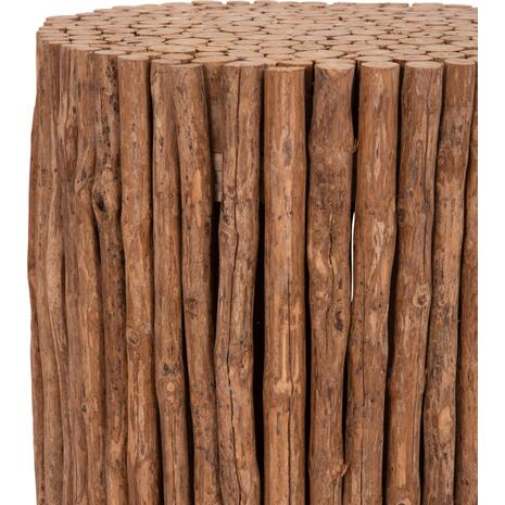 ΤΡΑΠΕΖΙ ΣΑΛΟΝΙΟΥ ΣΤΡΟΓΓΥΛΟ DRIFTER HM4443 DRIFTWOOD ΣΕ ΦΥΣΙΚΟ ΧΡΩΜΑ Φ36x40Υεκ