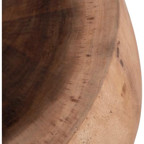 ΤΡΑΠΕΖΙ ΣΑΛΟΝΙΟΥ ΣΤΡΟΓΓΥΛΟ POMPU HM9794.11 ΜΑΣΙΦ ΞΥΛΟ SUAR ΣΕ ΦΥΣΙΚΟ Φ60x35Υεκ.