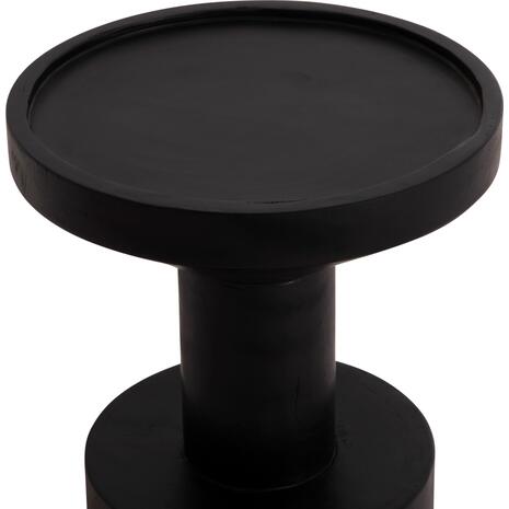 ΤΡΑΠΕΖΙ ΒΟΗΘΗΤΙΚΟ BERMAL HM9889.12 ΜΑΣΙΦ ΞΥΛΟ SUAR ΣΕ ΜΑΥΡΟ Φ35x65Υεκ.