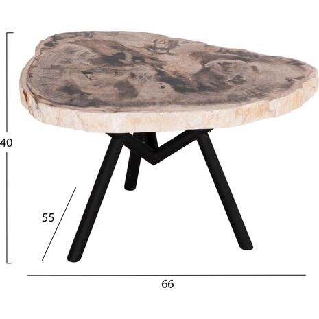 ΒΟΗΘΗΤΙΚΟ ΤΡΑΠΕΖΙ SAMAN HM9931 TOP ΠΕΤΡΑΣ ΜΕ ΟΨΗ ΑΠΟΛΙΘΩΜΕΝΟΥ ΞΥΛΟΥ 70x55x40Υεκ