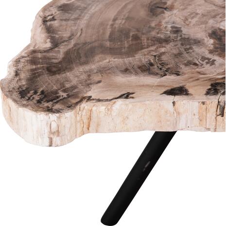 ΤΡΑΠΕΖΙ ΣΑΛΟΝΙΟΥ SAMAN HM9930 ΜΑΥΡΑ ΜΕΤΑΛΛΙΚΑ ΠΟΔΙΑ-TOP ΑΠΟΛΙΘΩΜΕΝΟΥ ΞΥΛΟΥ 76x53x45Υεκ