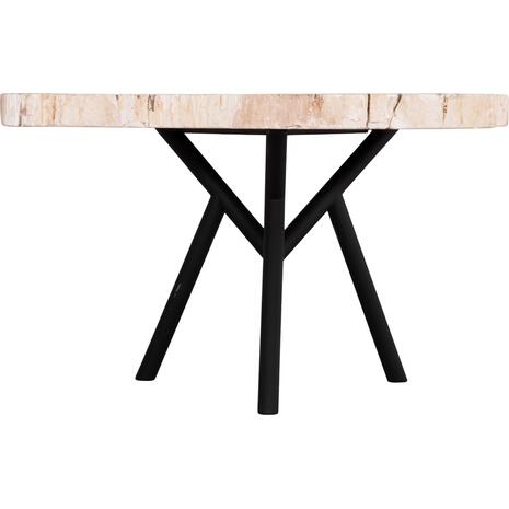 ΤΡΑΠΕΖΙ ΣΑΛΟΝΙΟΥ SAMAN HM9930 ΜΑΥΡΑ ΜΕΤΑΛΛΙΚΑ ΠΟΔΙΑ-TOP ΑΠΟΛΙΘΩΜΕΝΟΥ ΞΥΛΟΥ 76x53x45Υεκ