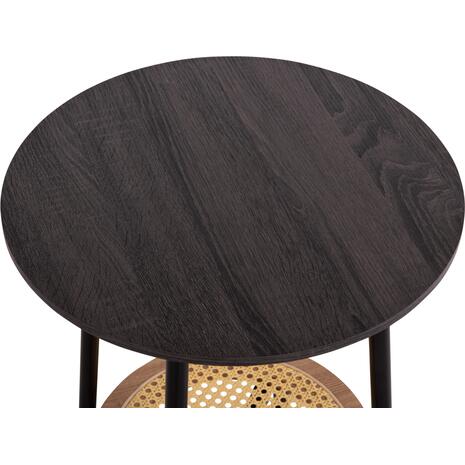 ΒΟΗΘΗΤΙΚΟ ΤΡΑΠΕΖAKI SEWELL HM18034 MDF ΣΕ ZEBRANO-ΜΕΤΑΛΛΙΚΑ ΠΟΔΙΑ-WICKER Φ45x55Υεκ