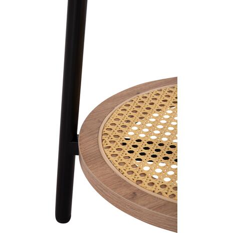 ΒΟΗΘΗΤΙΚΟ ΤΡΑΠΕΖAKI SEWELL HM18034 MDF ΣΕ ZEBRANO-ΜΕΤΑΛΛΙΚΑ ΠΟΔΙΑ-WICKER Φ45x55Υεκ