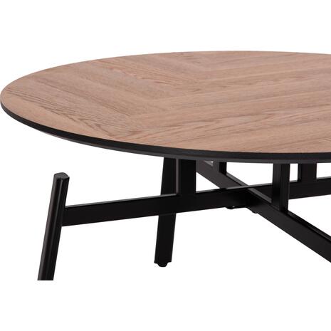 ΤΡΑΠΕΖΙ ΣΑΛΟΝΙΟΥ ΠΕΡΙΣΤΡΕΦΟΜΕΝΟ NORTON HM18035.03 ΜΕΤΑΛΛΟ ΜΑΥΡΟ-MDF TOP Φ80x45,5Υ