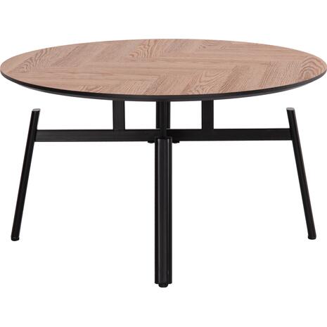 ΤΡΑΠΕΖΙ ΣΑΛΟΝΙΟΥ ΠΕΡΙΣΤΡΕΦΟΜΕΝΟ NORTON HM18035.03 ΜΕΤΑΛΛΟ ΜΑΥΡΟ-MDF TOP Φ80x45,5Υ