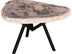 ΒΟΗΘΗΤΙΚΟ ΤΡΑΠΕΖΙ SAMAN HM9931 TOP ΠΕΤΡΑΣ ΜΕ ΟΨΗ ΑΠΟΛΙΘΩΜΕΝΟΥ ΞΥΛΟΥ 70x55x40Υεκ