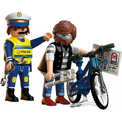 Playmobil City Action Αστυνομικός Και Κλέφτης Ποδηλάτων 72076