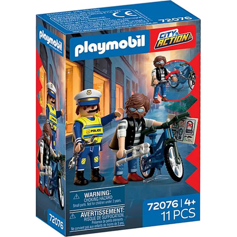 Playmobil City Action Αστυνομικός Και Κλέφτης Ποδηλάτων 72076