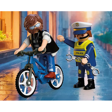 Playmobil City Action Αστυνομικός Και Κλέφτης Ποδηλάτων 72076