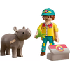 Playmobil Duo Pack Φροντιστής Ζώων Και Ρινόκερος 72025