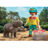 Playmobil Duo Pack Φροντιστής Ζώων Και Ρινόκερος 72025